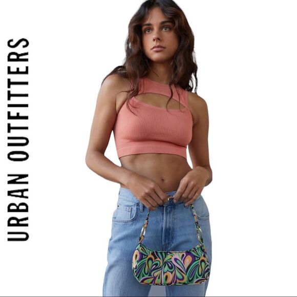 NEW Urban Outfitters UO Funky Fun ‘70s Printed Baguette Bag Purse - Picture 4 of 4